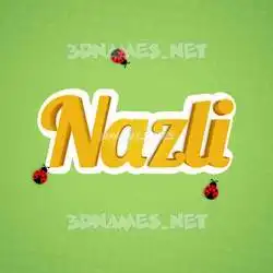 nazli in Ladybugs style - 3D name wallpaper