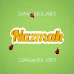 nazmah in Ladybugs style - 3D name wallpaper