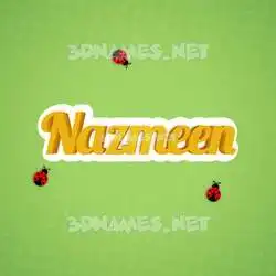 nazmeen in Ladybugs style - 3D name wallpaper