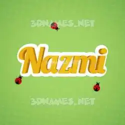nazmi in Ladybugs style - 3D name wallpaper