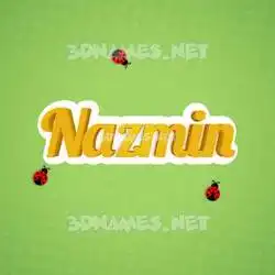 nazmin in Ladybugs style - 3D name wallpaper