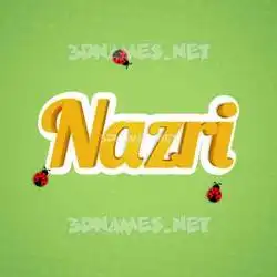 nazri in Ladybugs style - 3D name wallpaper