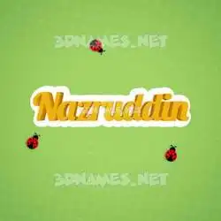 nazruddin in Ladybugs style - 3D name wallpaper