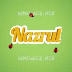 nazrul in Ladybugs style - 3D name wallpaper