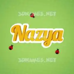nazya in Ladybugs style - 3D name wallpaper