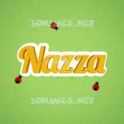 nazza in Ladybugs style - 3D name wallpaper