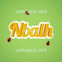 nbalh in Ladybugs style - 3D name wallpaper