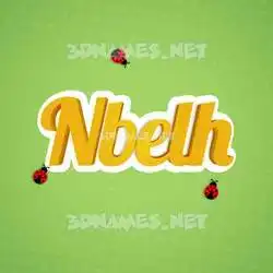 nbelh in Ladybugs style - 3D name wallpaper