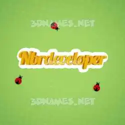 nbrdeveloper in Ladybugs style - 3D name wallpaper