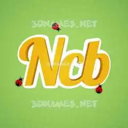 ncb in Ladybugs style - 3D name wallpaper