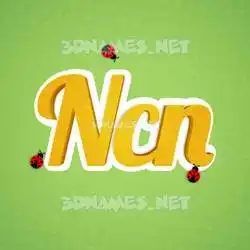 ncn in Ladybugs style - 3D name wallpaper