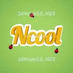 ncool in Ladybugs style - 3D name wallpaper