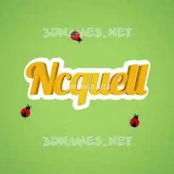 ncquell in Ladybugs style - 3D name wallpaper
