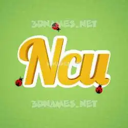ncu in Ladybugs style - 3D name wallpaper