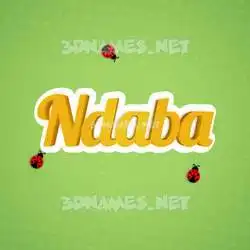 ndaba in Ladybugs style - 3D name wallpaper
