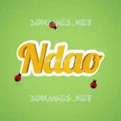 ndao in Ladybugs style - 3D name wallpaper