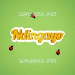 ndingayo in Ladybugs style - 3D name wallpaper