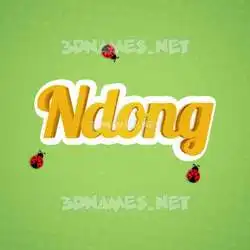 ndong in Ladybugs style - 3D name wallpaper