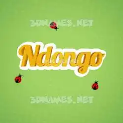 ndongo in Ladybugs style - 3D name wallpaper