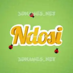 ndosi in Ladybugs style - 3D name wallpaper