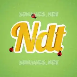 ndt in Ladybugs style - 3D name wallpaper