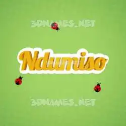 ndumiso in Ladybugs style - 3D name wallpaper