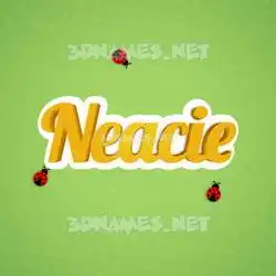 neacie in Ladybugs style - 3D name wallpaper