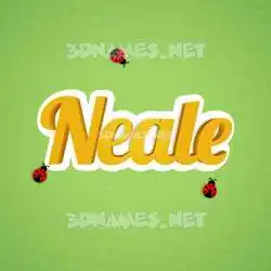 neale in Ladybugs style - 3D name wallpaper
