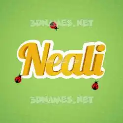 neali in Ladybugs style - 3D name wallpaper