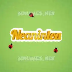 neanintea in Ladybugs style - 3D name wallpaper