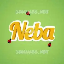neba in Ladybugs style - 3D name wallpaper