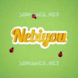 nebiyou in Ladybugs style - 3D name wallpaper