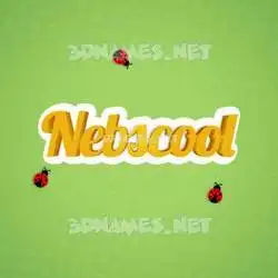 nebscool in Ladybugs style - 3D name wallpaper