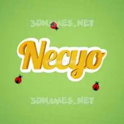 necyo in Ladybugs style - 3D name wallpaper