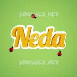 neda in Ladybugs style - 3D name wallpaper