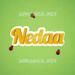 nedaa in Ladybugs style - 3D name wallpaper