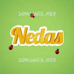 nedas in Ladybugs style - 3D name wallpaper