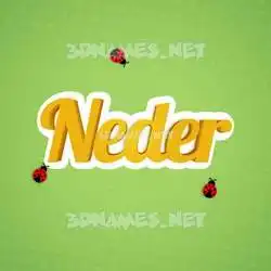 neder in Ladybugs style - 3D name wallpaper