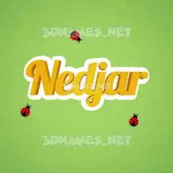 nedjar in Ladybugs style - 3D name wallpaper