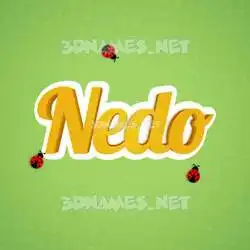 nedo in Ladybugs style - 3D name wallpaper