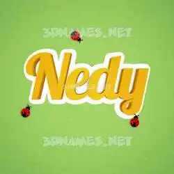 nedy in Ladybugs style - 3D name wallpaper
