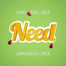 need in Ladybugs style - 3D name wallpaper