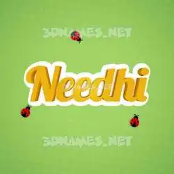 needhi in Ladybugs style - 3D name wallpaper