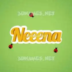 neeena in Ladybugs style - 3D name wallpaper