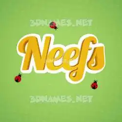 neefs in Ladybugs style - 3D name wallpaper