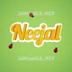 neejal in Ladybugs style - 3D name wallpaper