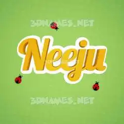 neeju in Ladybugs style - 3D name wallpaper