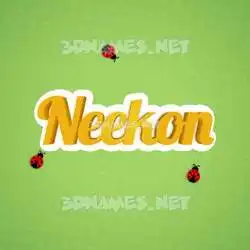 neekon in Ladybugs style - 3D name wallpaper