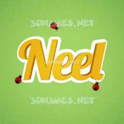 neel in Ladybugs style - 3D name wallpaper