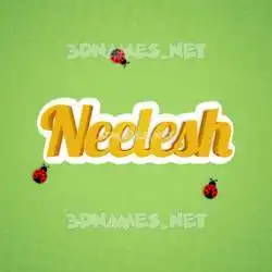 neelesh in Ladybugs style - 3D name wallpaper